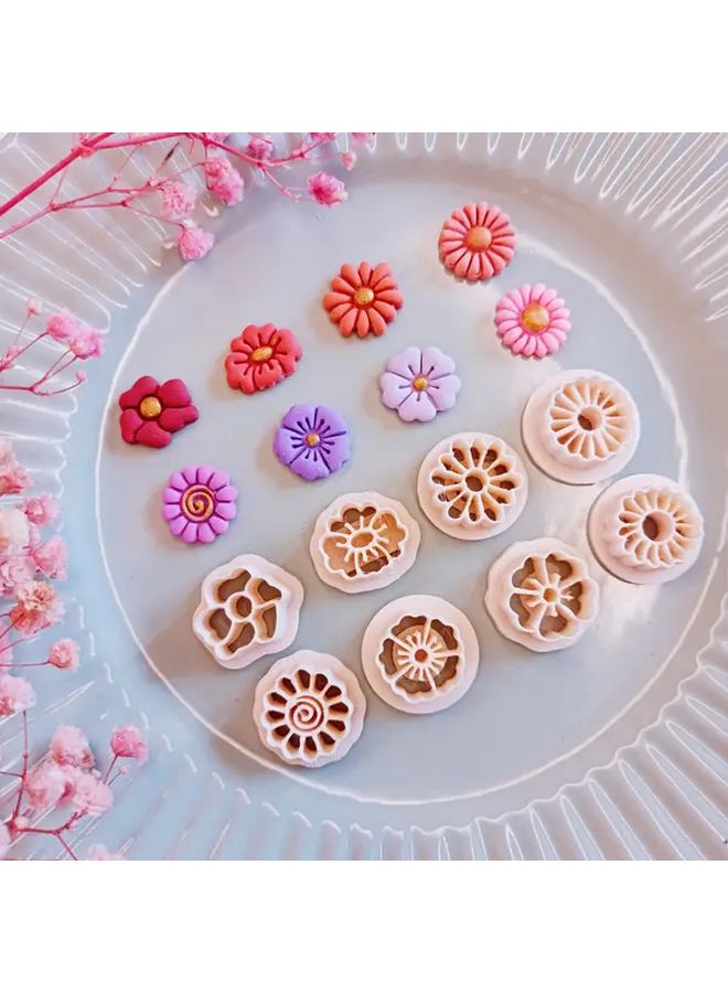 8pcs Polymer Clay Cutting Tools For DIY Jewelry Making Boho Floral Shapes - Image 5